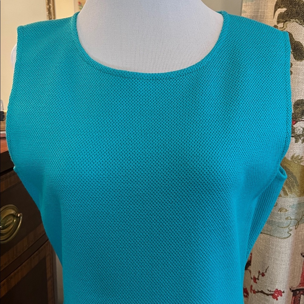 St John Green Sleeveless Sheath Dress Size 12 - Picture 2 of 6
